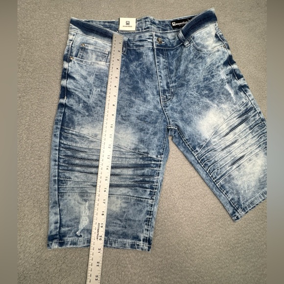 Sp Essentials Active Flex Light Sand Blue Jean Short Men's Size 34 Slim NWT - Picture 6 of 13